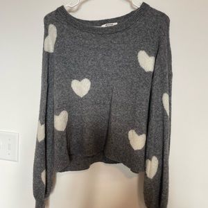 Madewell sweater with hearts size XS